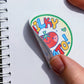 Primary Clown TV Head Small Reusable Sticker Book