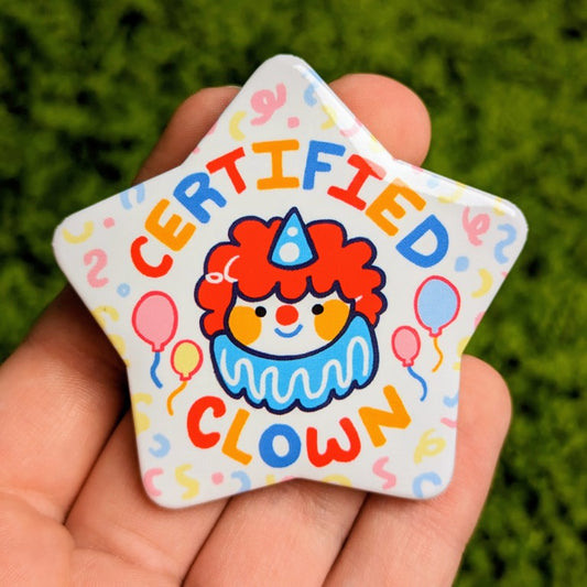 Certified Clown Star Button