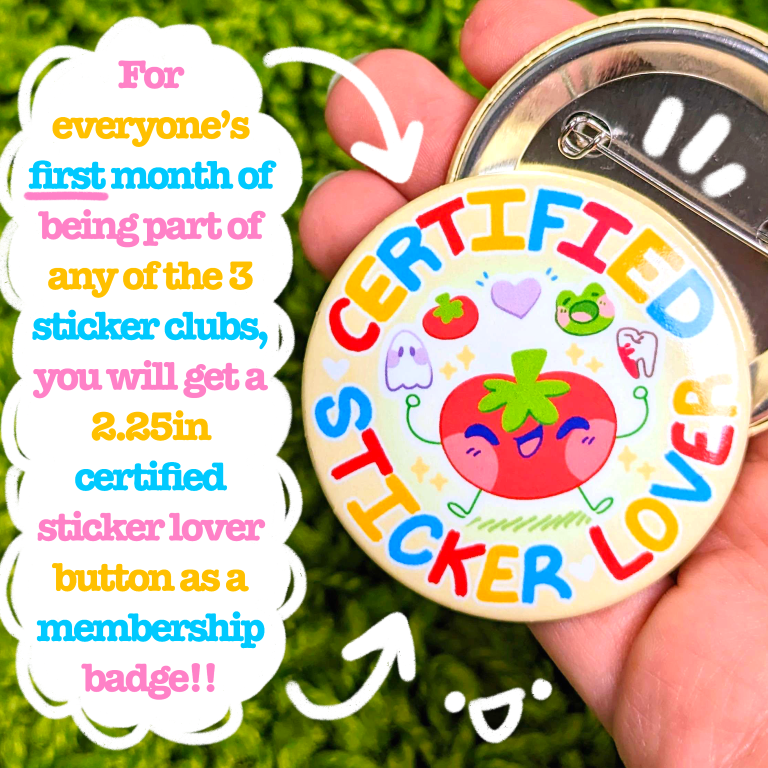 Certified sticker lover button