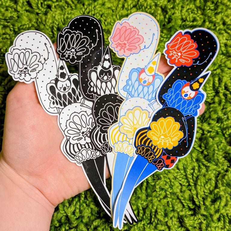 Long Pierrot Clown Stickers