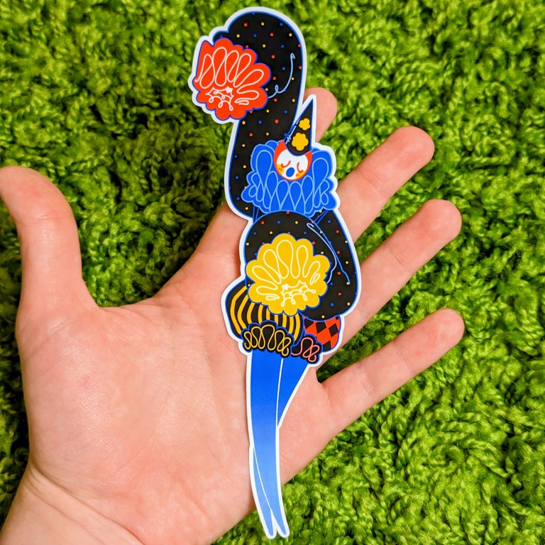 Long Pierrot Clown Stickers