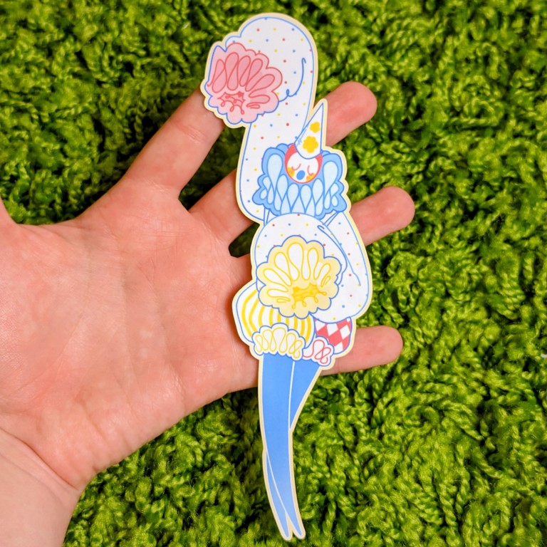 Long Pierrot Clown Stickers