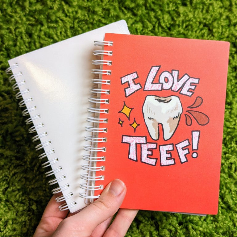 I Love Teef! Small Reusable Sticker Book