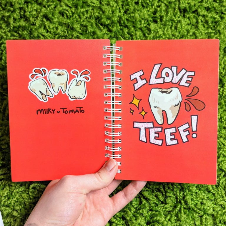 I Love Teef! Small Reusable Sticker Book