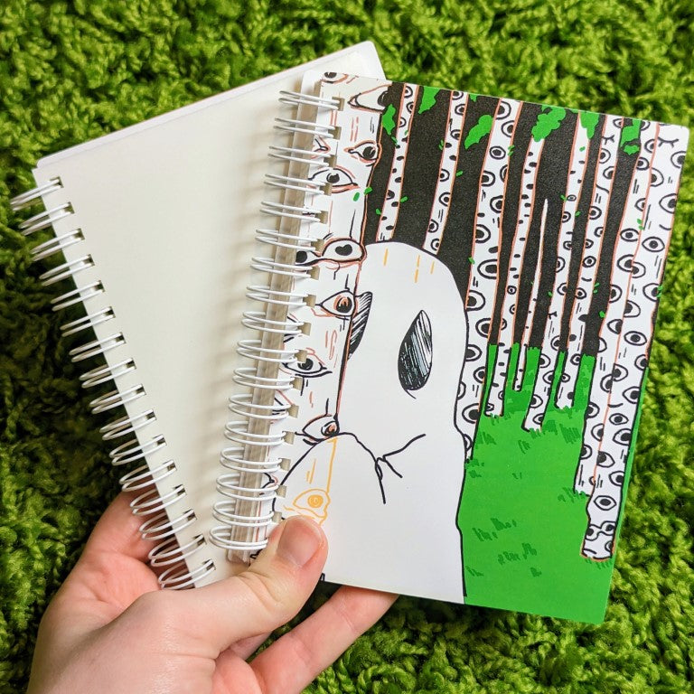 Forest Peeking Ghost Small Reusable Sticker Book
