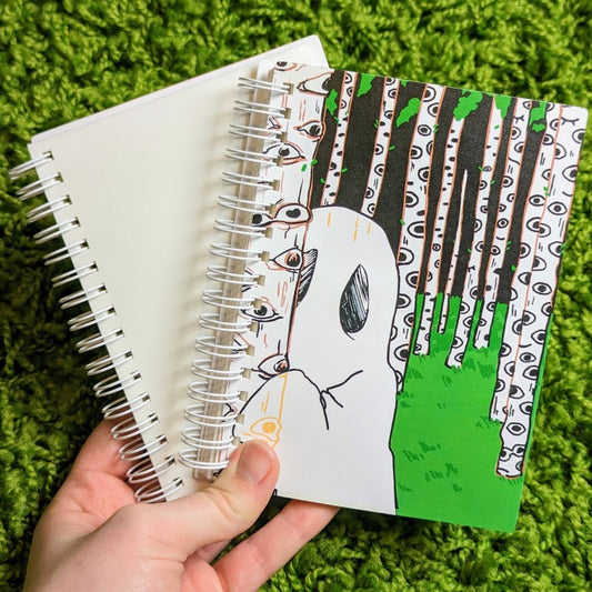 Forest Peeking Ghost Small Reusable Sticker Book