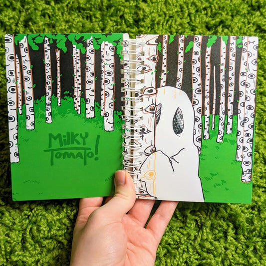 Forest Peeking Ghost Small Reusable Sticker Book