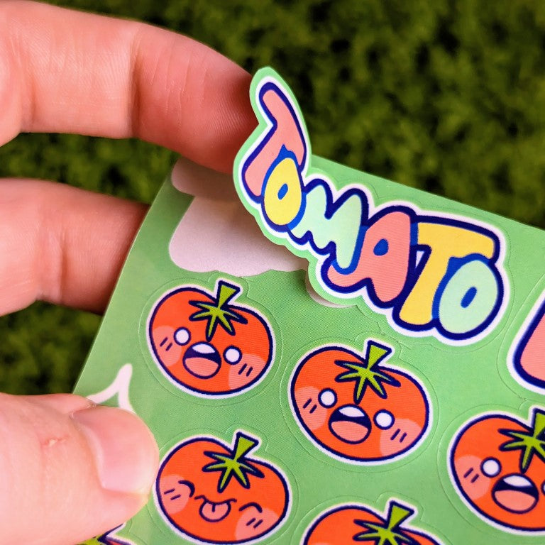 Tomato Sticker Rwards Cute Tomato Emote Sticker Sheet – Milky Tomato