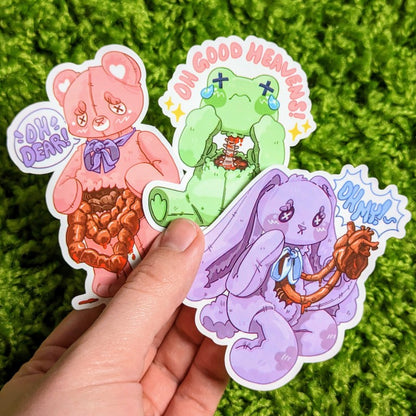 Creepy Gore Plush Animal Stickers