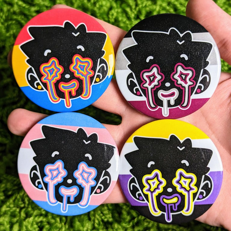 Pride Dripping Face Large Buttons