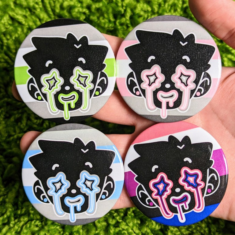 Pride Dripping Face Large Buttons