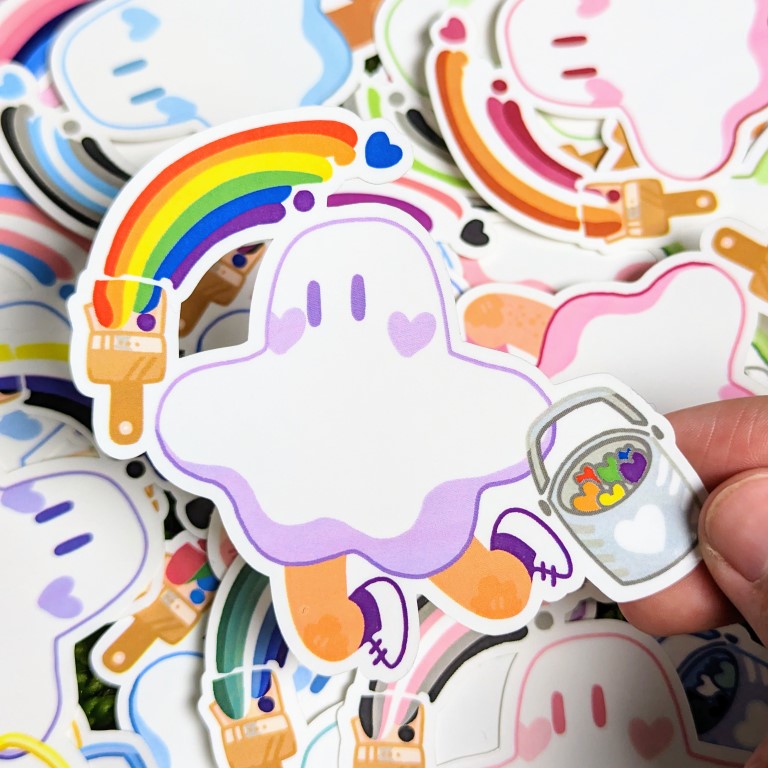 Pride Painting Ghost Stickers