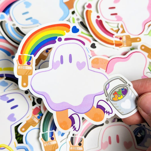 Pride Painting Ghost Stickers