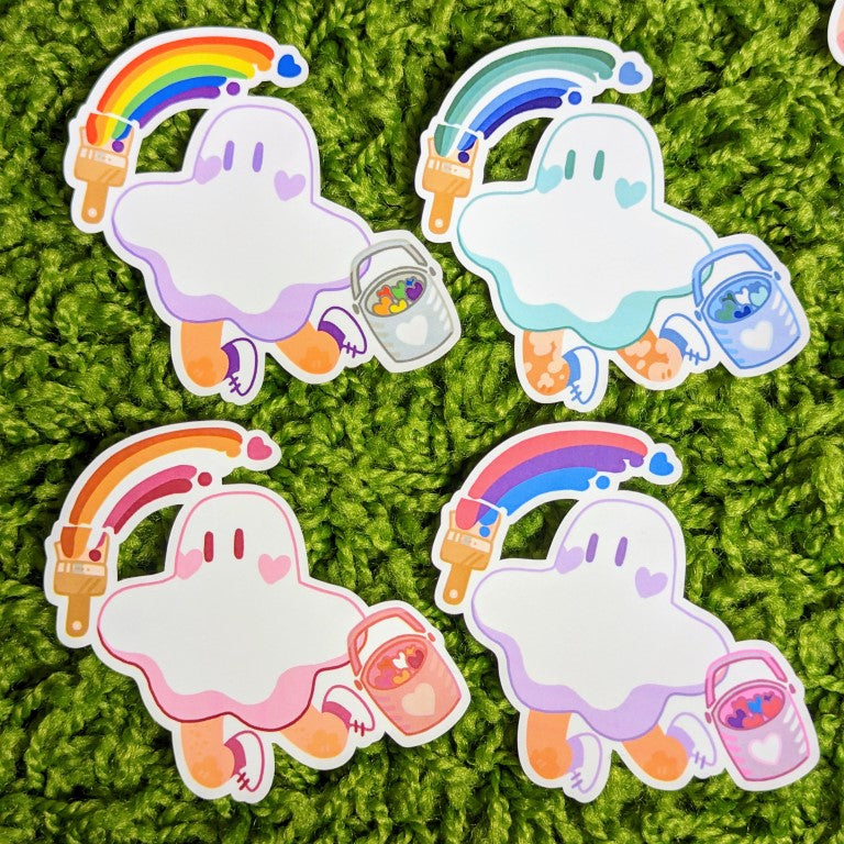 Pride Painting Ghost Stickers