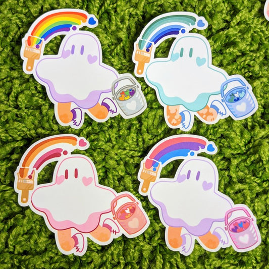 Pride Painting Ghost Stickers
