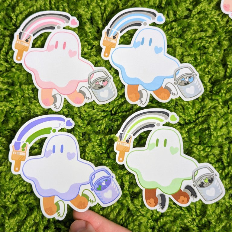 Pride Painting Ghost Stickers