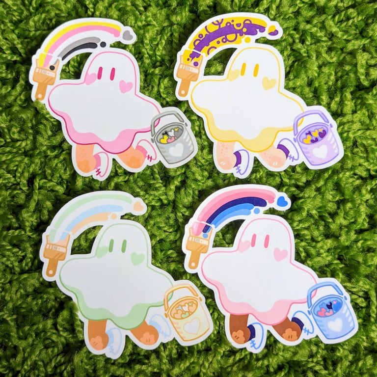 Pride Painting Ghost Stickers