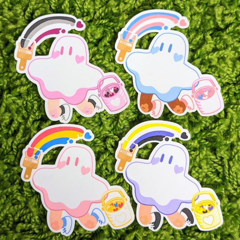 Pride Painting Ghost Stickers