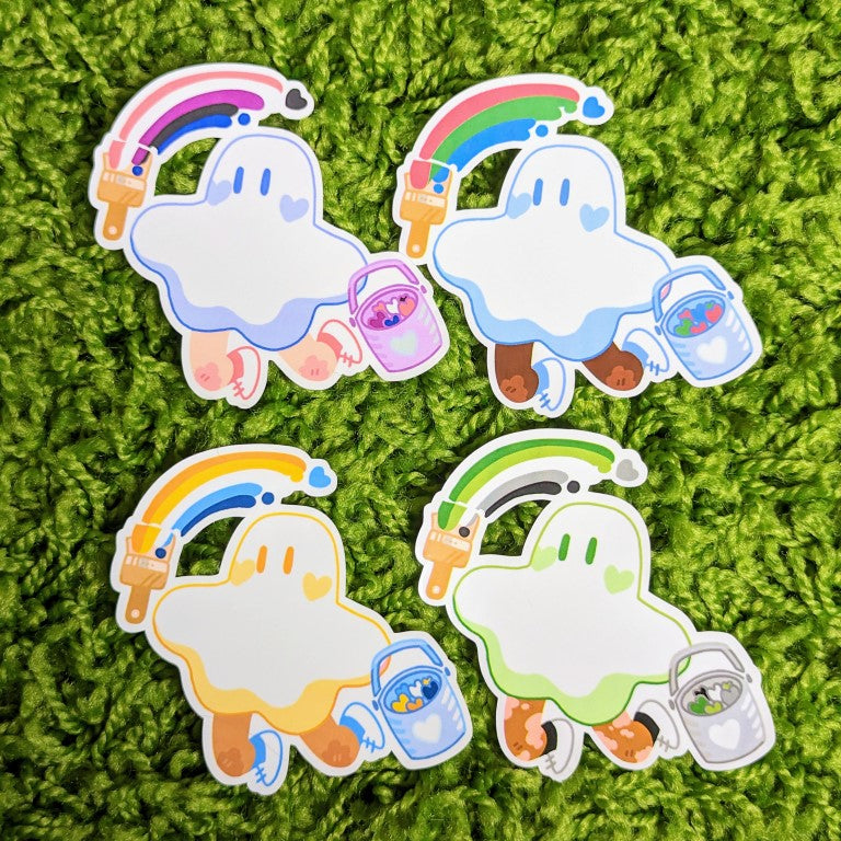 Pride Painting Ghost Stickers