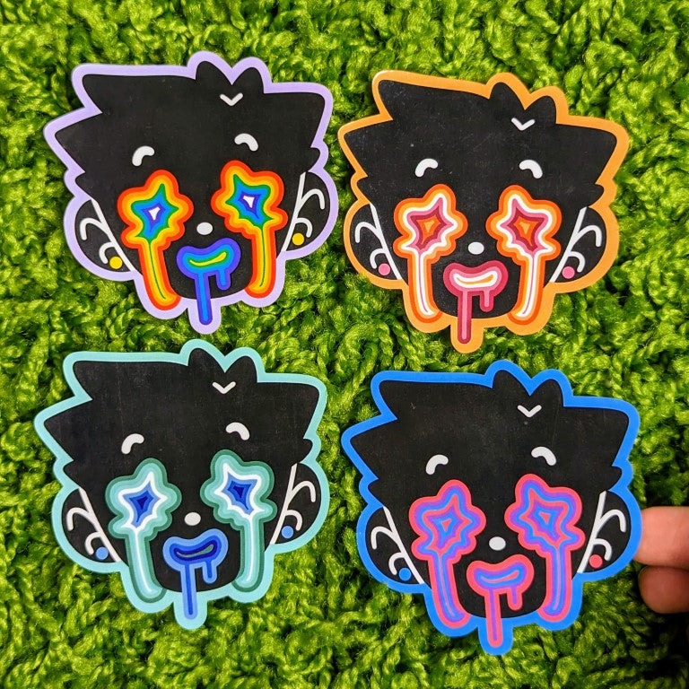 Pride Dripping Face Stickers