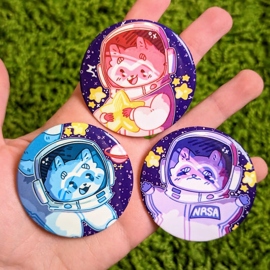 Space Raccoon Buttons