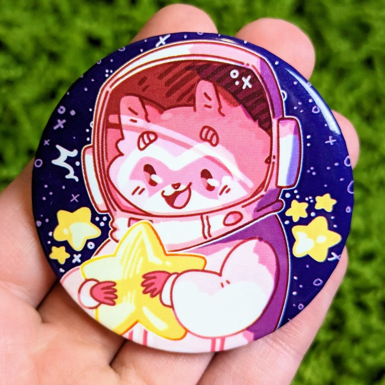 Space Raccoon Buttons