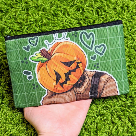 Autumn Pumpkin Head Pencil Pouch