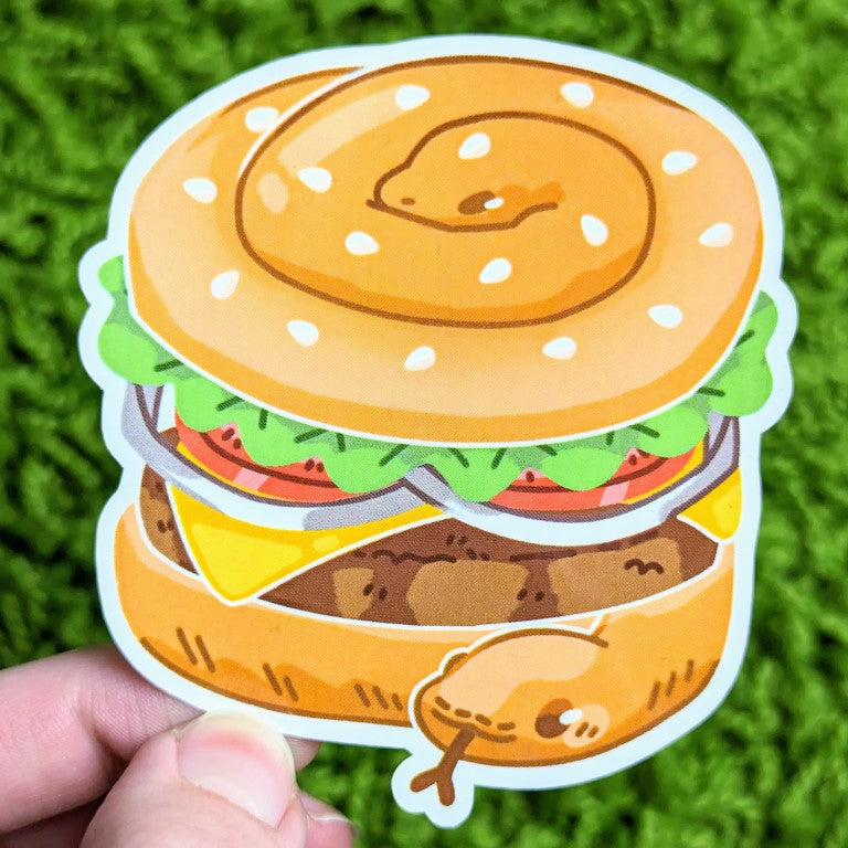 Snake Snack Fast Food Stickers