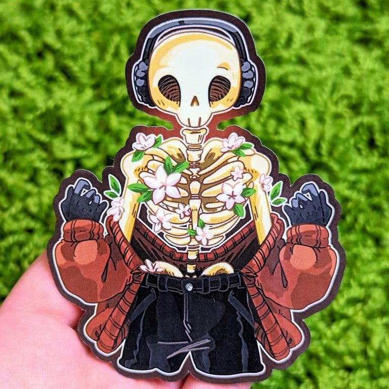 Aesthetic Rib Skeleton Aesthetic Flower Skeleton Rib Stickers – Milky Tomato
