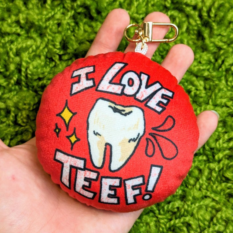 I Love Teef! Soft Pillow Sensory Keychain