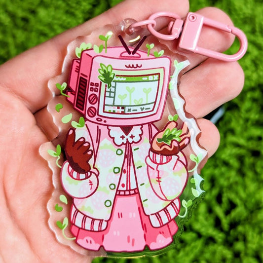 TV Head Cute Acrylic Keychains