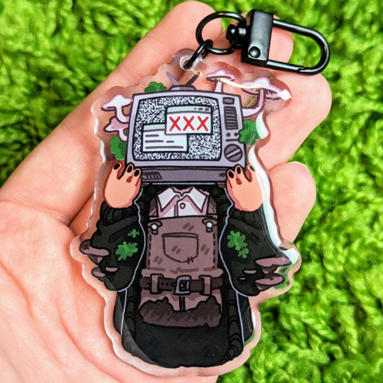 TV Head Cute Acrylic Keychains