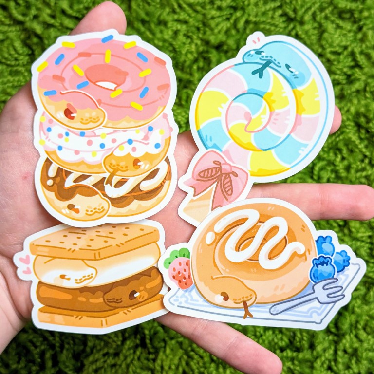 Snack Sticker Singular Sweet Snake Snack Sticker Set – Milky Tomato