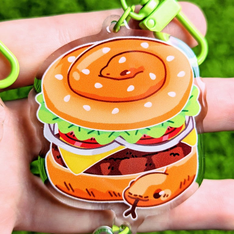 Snake Snack Fast Food Dangling Keychains