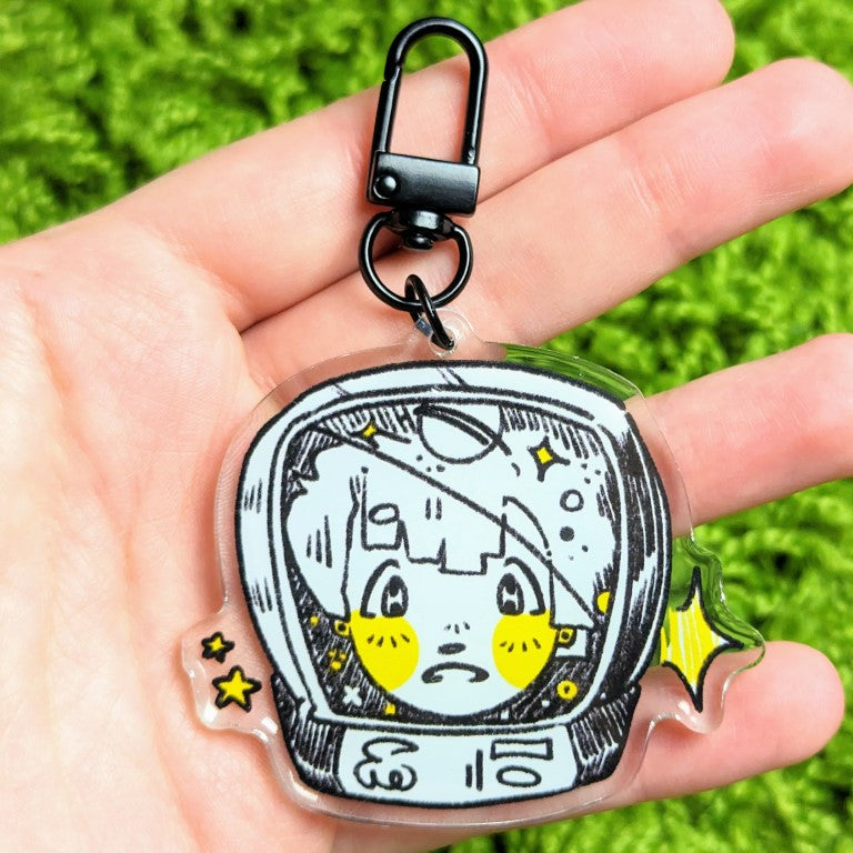 Space Girl Acrylic Keychain