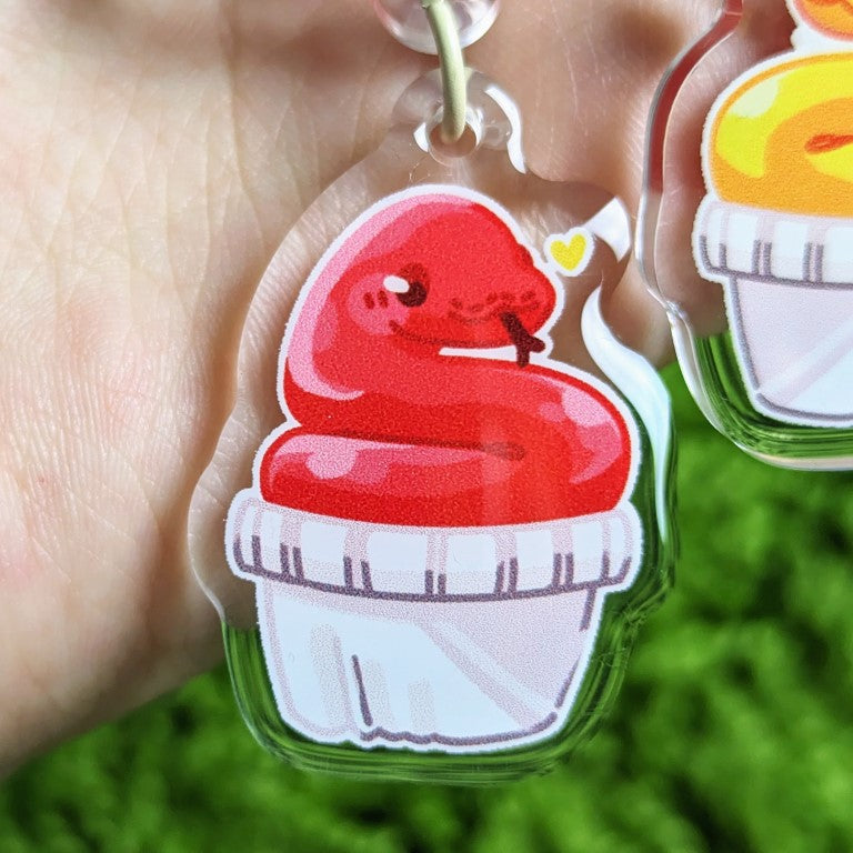 Snake Snack Fast Food Dangling Keychains