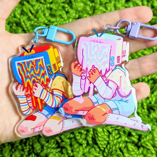 Drippy TV Head Acrylic Keychains