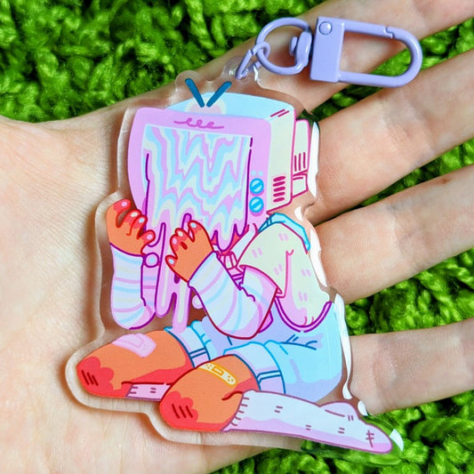 Drippy TV Head Acrylic Keychains