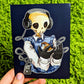 The mini blue Skeleton Cade chilling print.