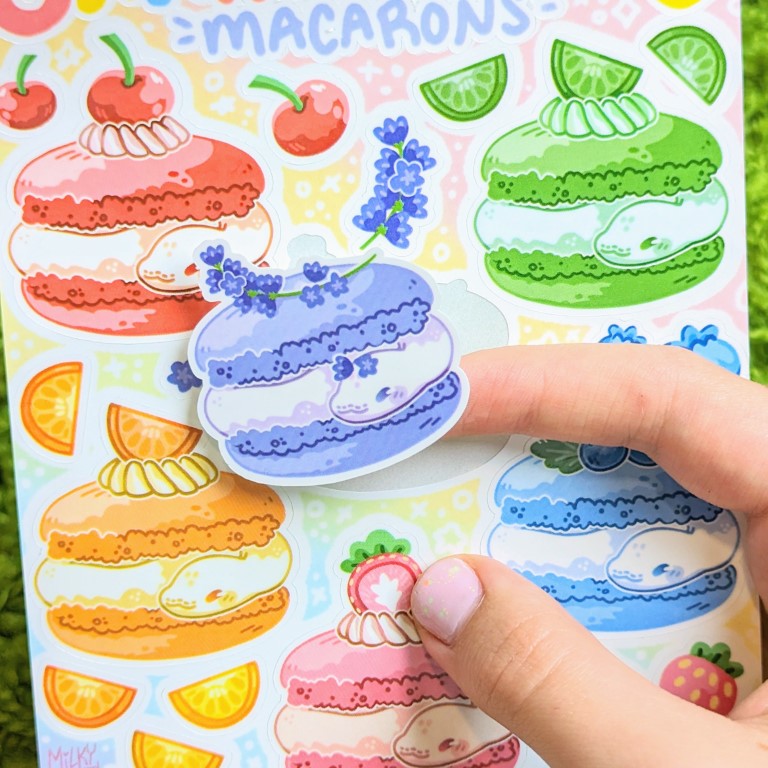 Snake Snacks Macarons Sticker Sheet