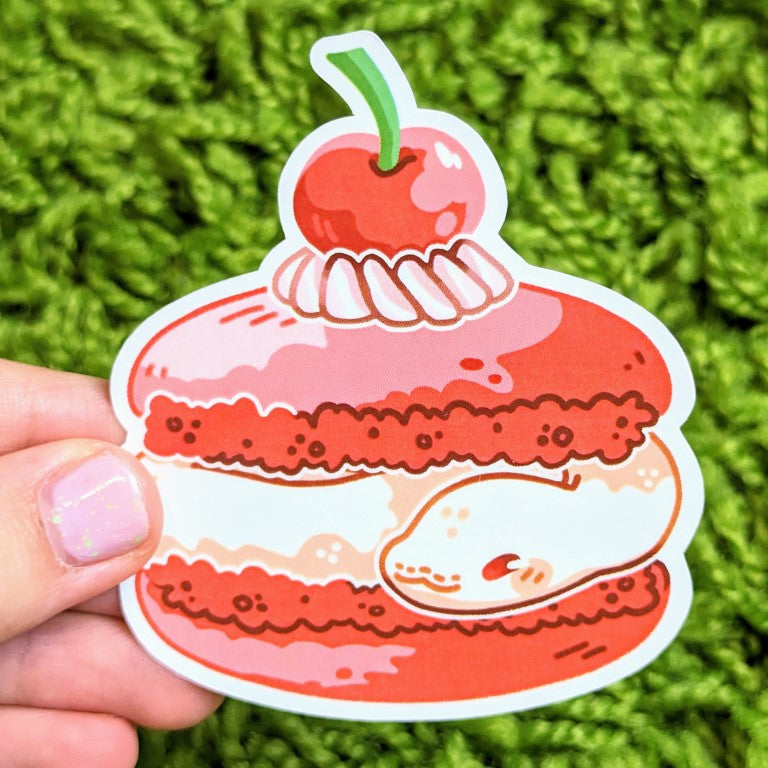 Snake Snacks Macarons Sticker Set – Milky Tomato