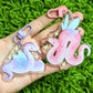 Pastel Fable Fairy Snake Acrylic Keychains