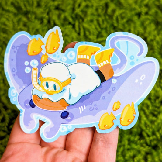 Cute Scuba Diving Ghost Stickers