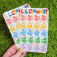 Cute Lil Clowns Sticker Sheet