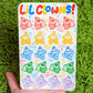 Cute Lil Clowns Sticker Sheet