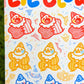 Cute Lil Clowns Sticker Sheet