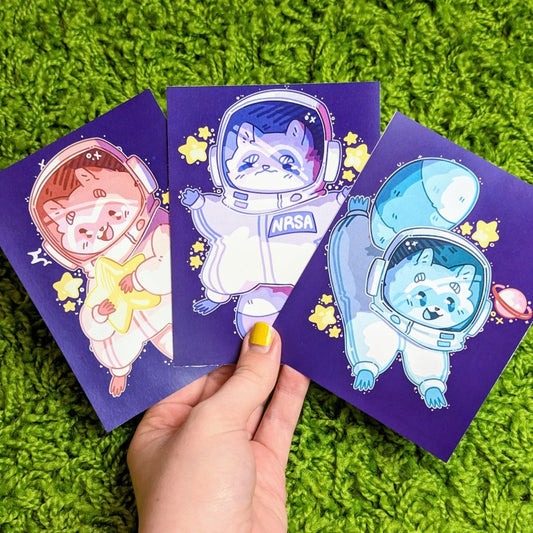 Space Raccoon Mini Prints