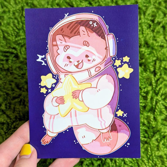 Space Raccoon Mini Prints