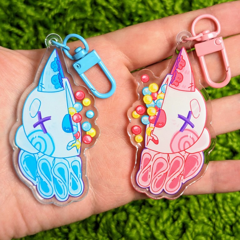 Gumball Clown Matching Acrylic Keychains