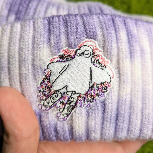 Glitch Ghost Tie-Dye Beanie